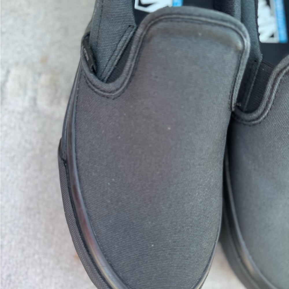 Vans Black Canvas Slip-Ons - Picture 2 of 7